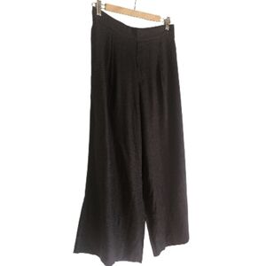 Banana‎ Republic NEW Black Linen Blend Wide-Leg Trousers Pants Sz S